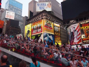 Bleacher auditorium seats, Times Square[1]